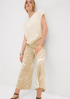 Femme bonprix Pantalons|Jupe-culotte fluide en viscose mélangée