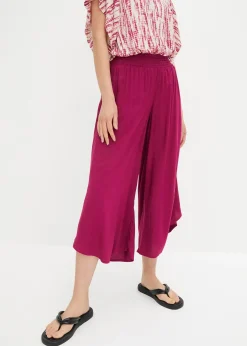 Femme bonprix Pantalons|Jupe-culotte longueur mollet en viscose