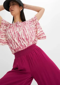 Femme bonprix Pantalons|Jupe-culotte longueur mollet en viscose