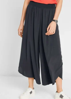 Femme bonprix Pantalons|Jupe-culotte longueur mollet en viscose