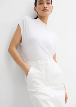 bonprix Jupe-short en coton extensible|Femme Pantalons