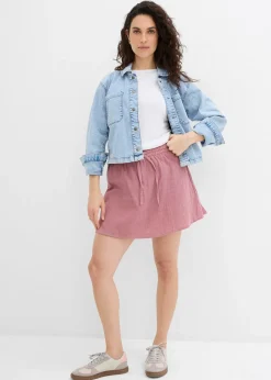 Femme bonprix Pantalons|Jupe-short en gaze de coton