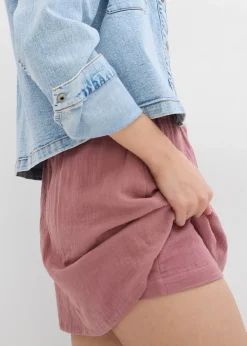 Femme bonprix Pantalons|Jupe-short en gaze de coton