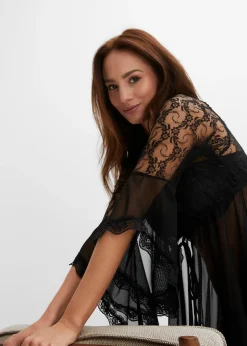 bonprix Kimono et string (ens. 2 pces)|Femme Guêpières & Déshabillés|Peignoirs