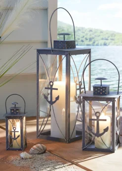 bonprix Lanternes avec ancre (ens. 3 pces)| Jardin & Balcon·Déco De Jardin & Éclairage|Bougeoirs & Photophores