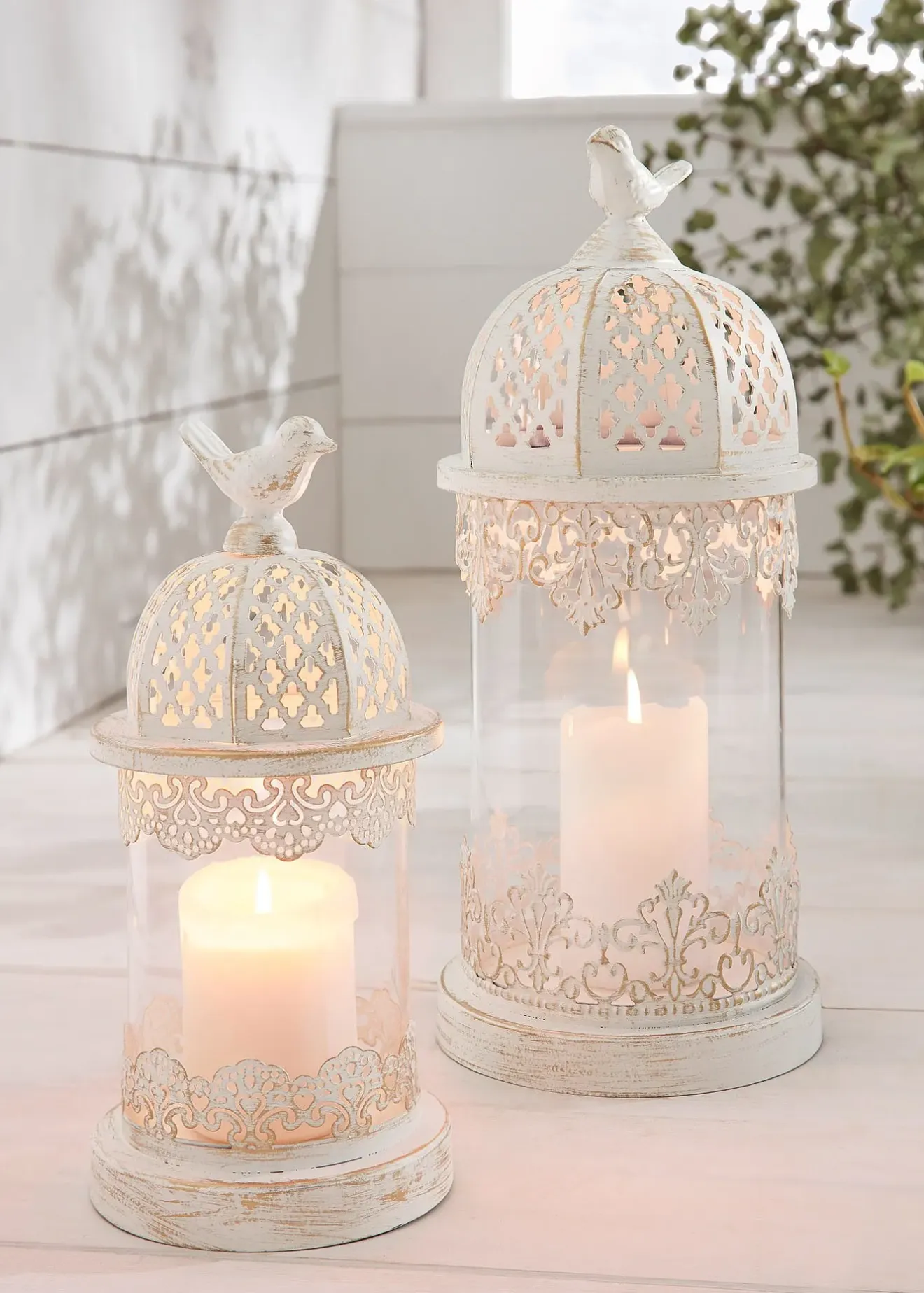 bonprix Jardin & Balcon·Déco De Jardin & Éclairage|Déco De Jardin & Éclairage|Lanternes de jardin en verre (ens. 2 pces)