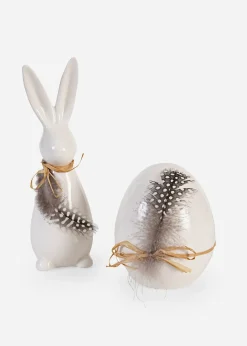 bonprix Salon·Décoration|Accessoires Déco|Lapin et œuf de Pâques (ens. 2 pces)