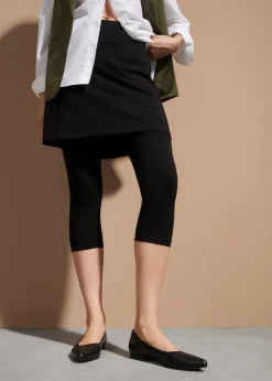 bonprix Legging 3/4 avec jupe en coton extensible|Femme Pantalons