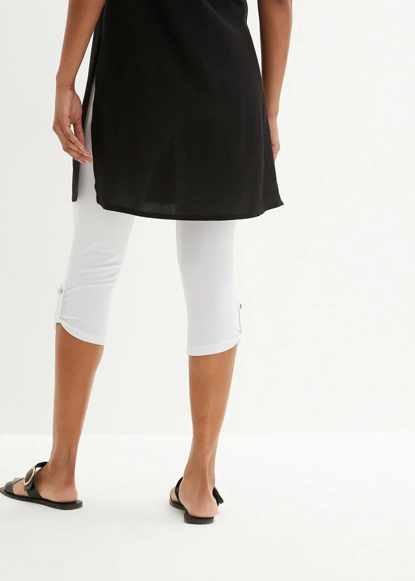 Femme bonprix Pantalons|Legging 3/4 en coton