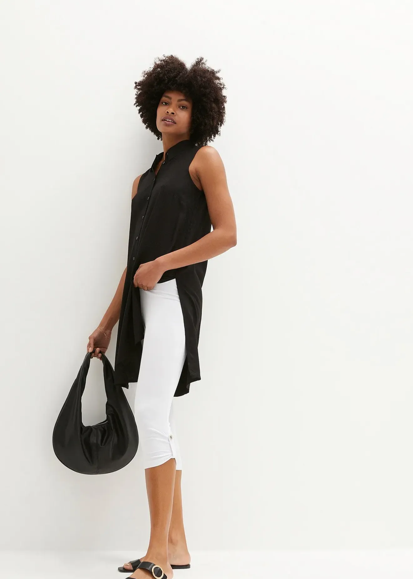 Femme bonprix Pantalons|Legging 3/4 en coton