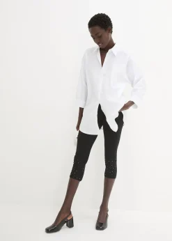 bonprix Legging 3/4 en coton extensible|Femme Pantalons