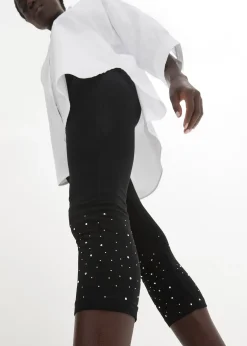 bonprix Legging 3/4 en coton extensible|Femme Pantalons