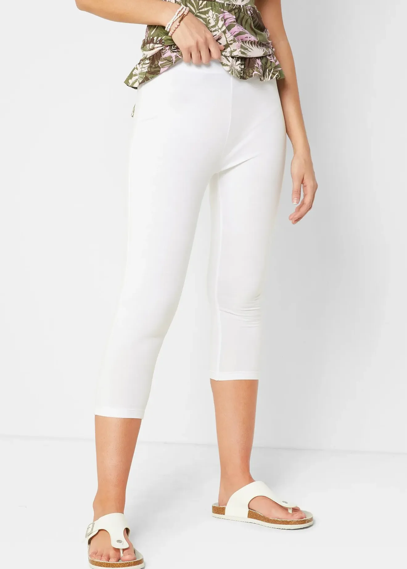 Femme bonprix Basiques|Pantalons|Legging corsaire à taille extensible