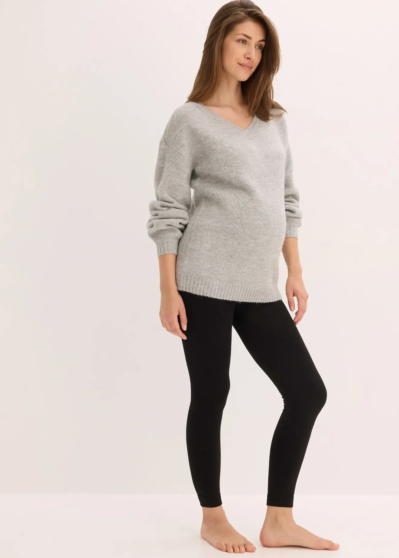 bonprix Legging de grossesse en polaire thermique 140den|Femme Lingerie Thermo|Maternité