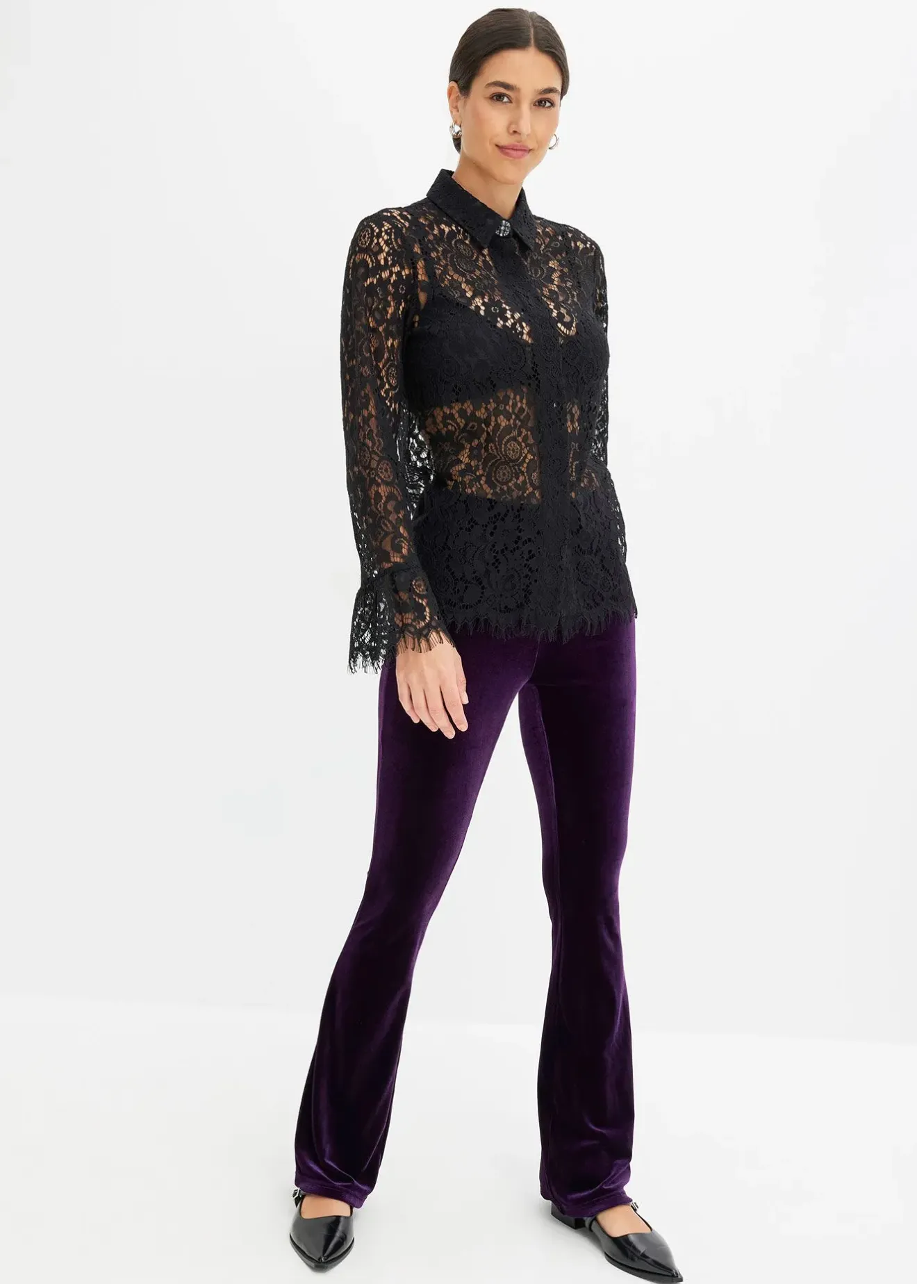 bonprix Legging en velours doux|Femme Pantalons