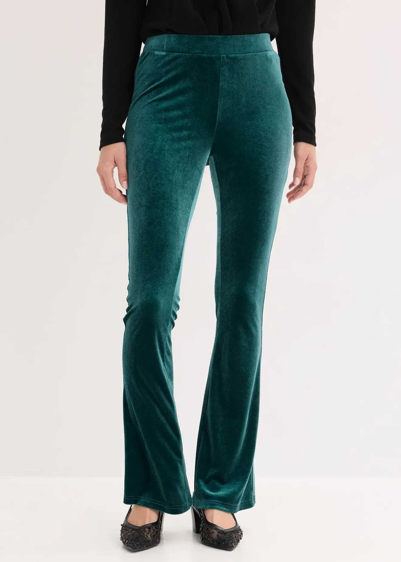 bonprix Legging en velours doux|Femme Pantalons