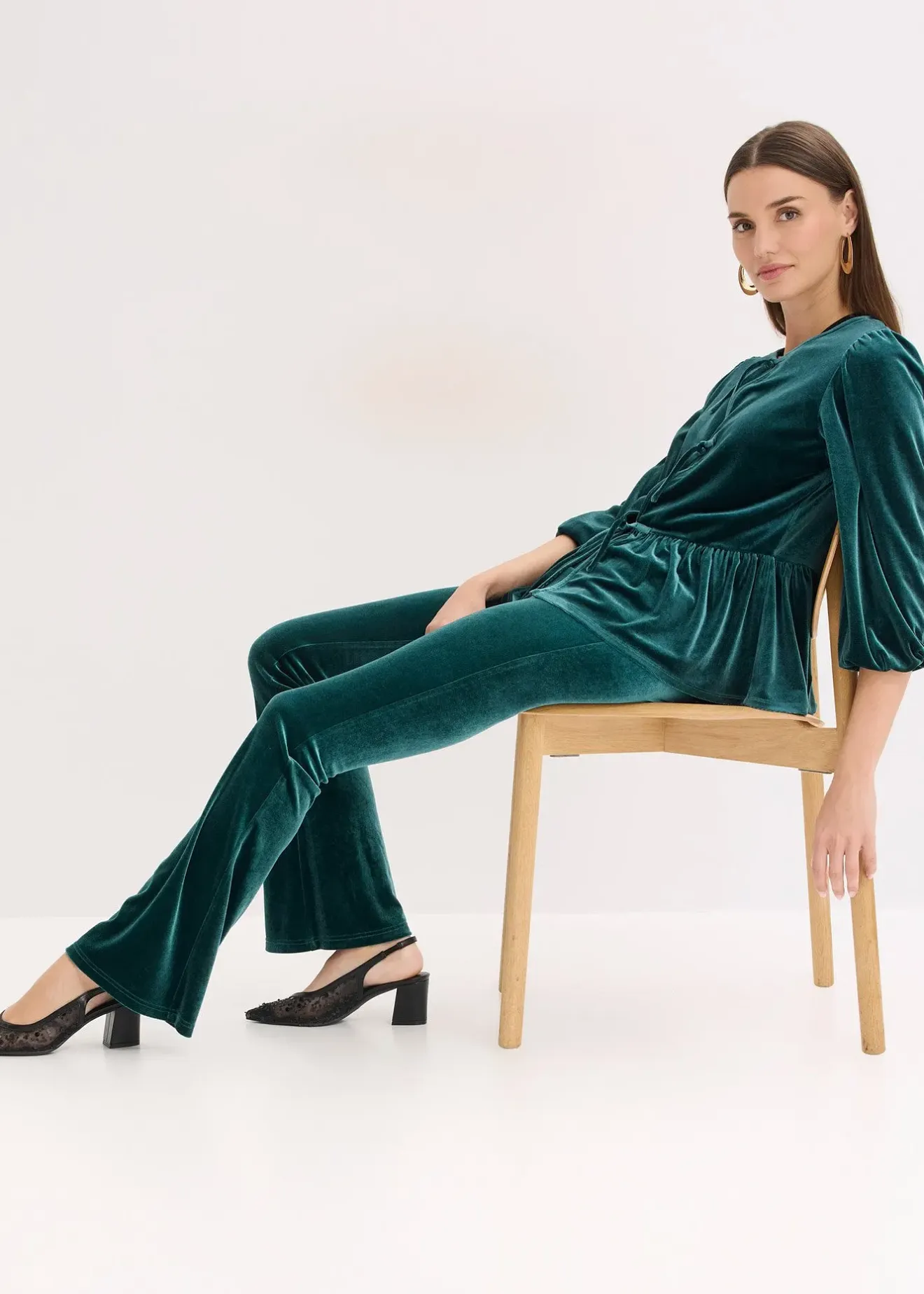 bonprix Legging en velours doux|Femme Pantalons