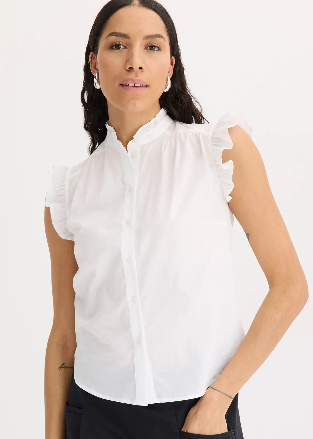 bonprix Léger chemisier sans manches|Femme Chemisiers