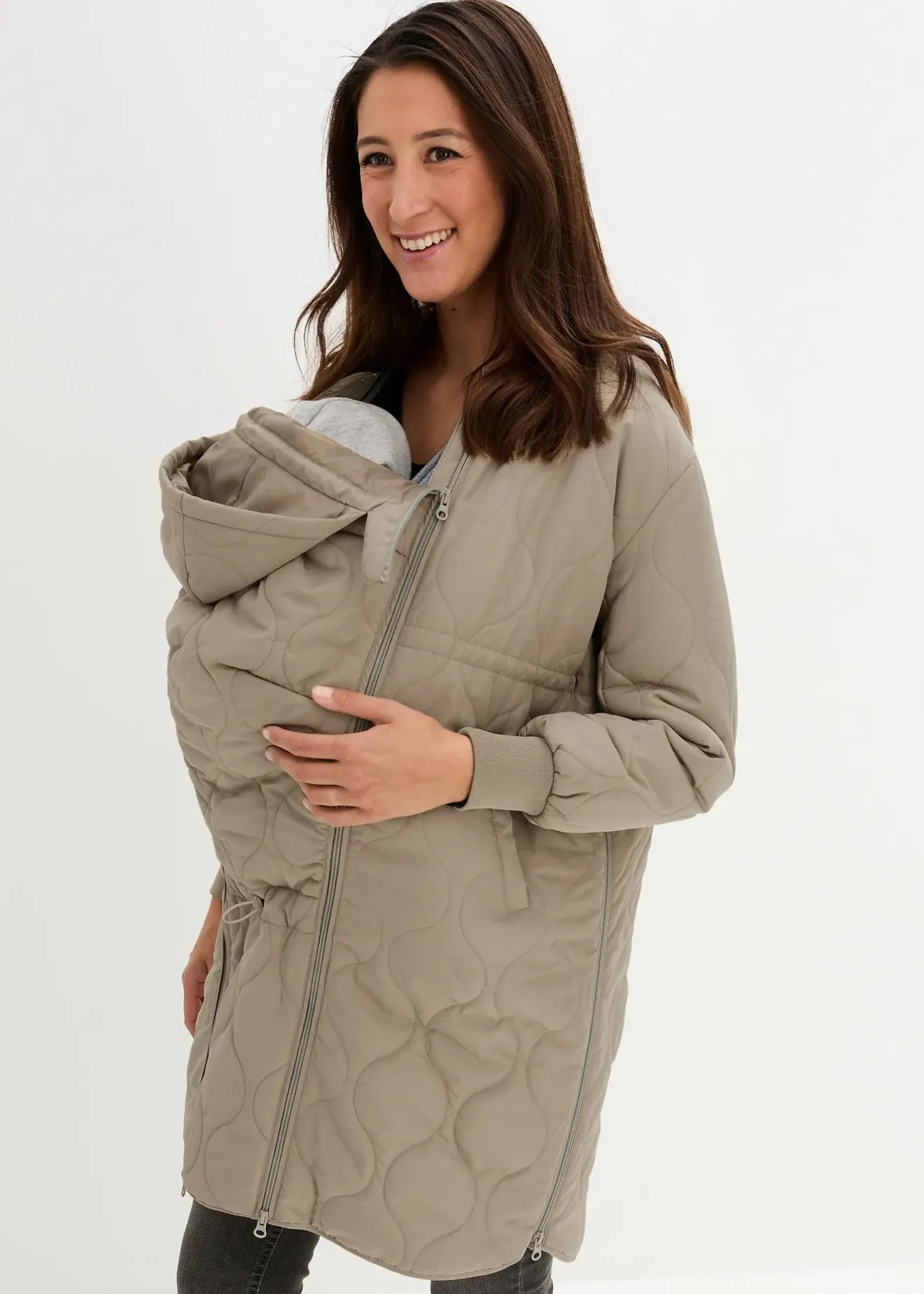 bonprix Léger manteau de grossesse 3en1 avec fonction de portage|Femme Femme Enceinte