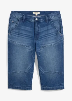 bonprix Long bermuda en jean extensible, Regular|Homme Shorts|Jeans