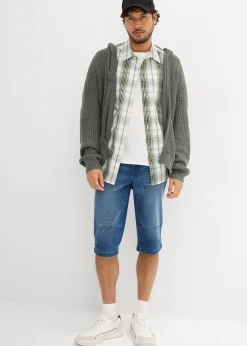 bonprix Long bermuda en jean extensible, Regular|Homme Shorts|Jeans