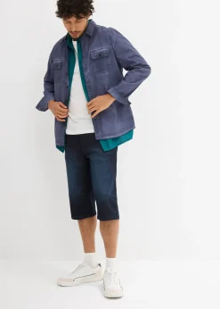 Homme bonprix Shorts|Jeans|Long bermuda en jean extensible, Regular