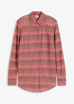 Femme bonprix Deux Pièces & Ensembles|Chemisiers|Long chemisier aspect crochet