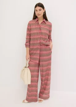 Femme bonprix Deux Pièces & Ensembles|Chemisiers|Long chemisier aspect crochet