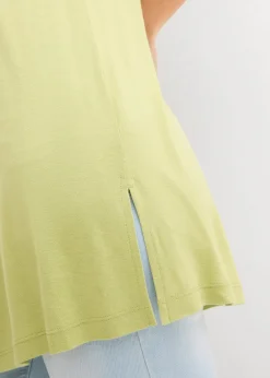 bonprix Long débardeur en viscose et lin|Femme T-Shirts & Tops