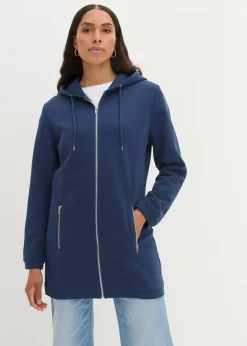 bonprix Long sweat zippé avec poches zippées|Femme Sweats