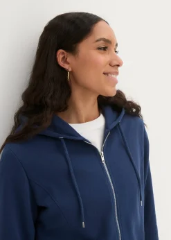 bonprix Long sweat zippé avec poches zippées|Femme Sweats