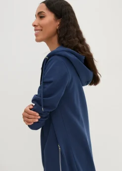 bonprix Long sweat zippé avec poches zippées|Femme Sweats