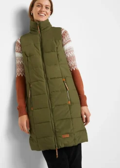 bonprix Longue doudoune sans manches à col montant|Femme Vestes & Manteaux