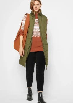 bonprix Longue doudoune sans manches à col montant|Femme Vestes & Manteaux