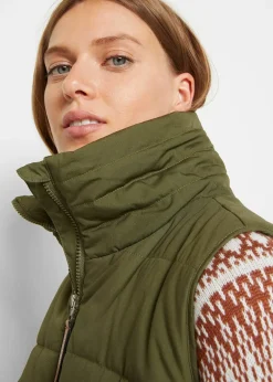 bonprix Longue doudoune sans manches à col montant|Femme Vestes & Manteaux