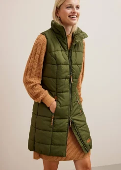 bonprix Longue doudoune sans manches à col montant|Femme Vestes & Manteaux