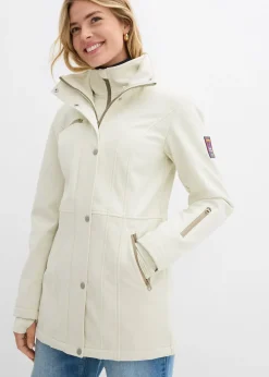 bonprix Longue parka en softshell extensible et déperlant|Femme Vestes & Manteaux