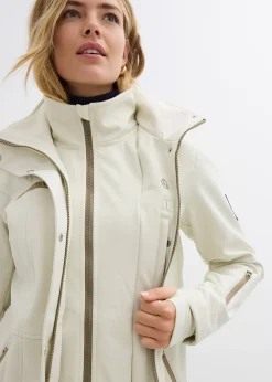 bonprix Longue parka en softshell extensible et déperlant|Femme Vestes & Manteaux