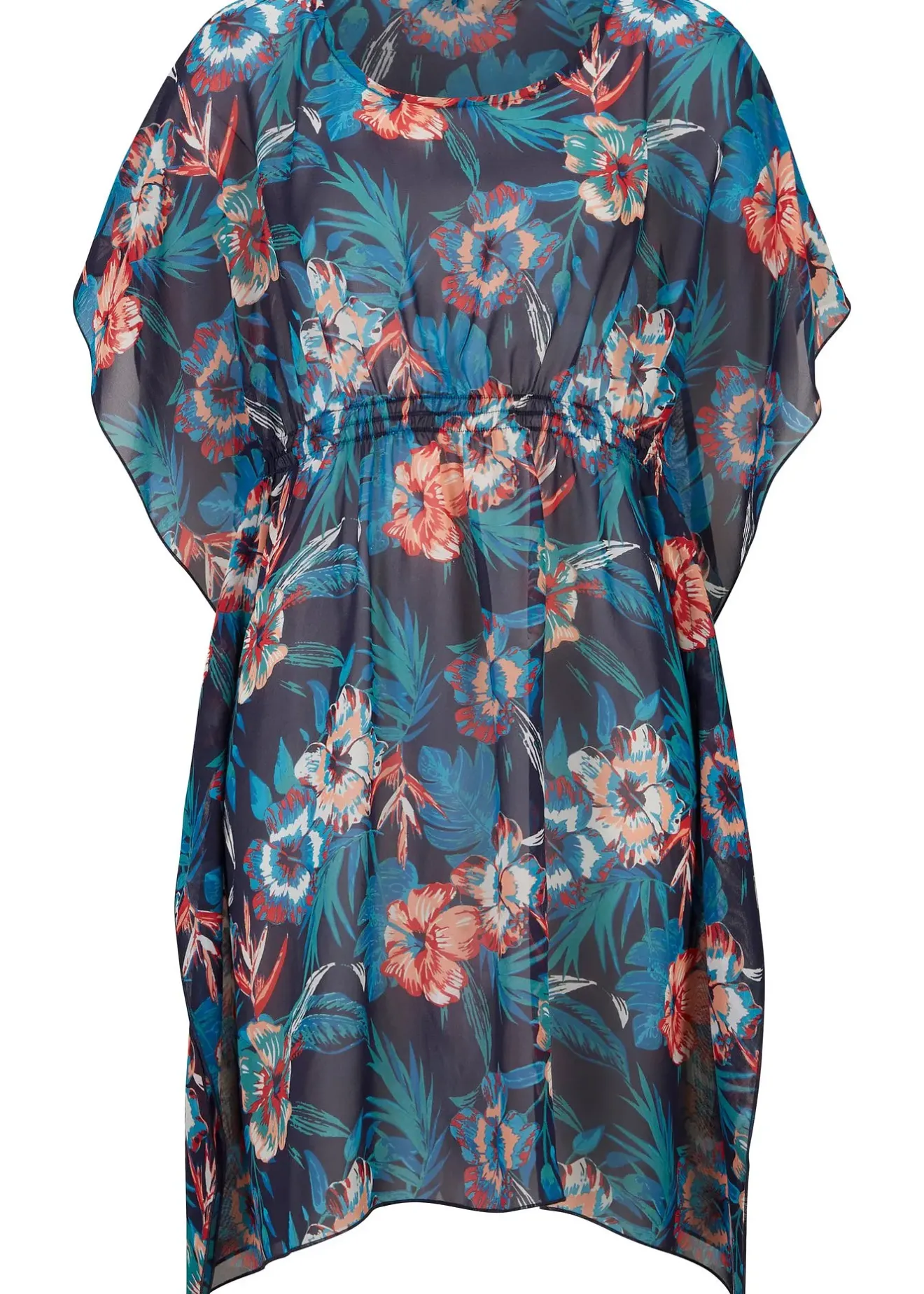 bonprix Longue tunique de plage en mousseline légère|Femme Vêtements De Plage|Chemisiers