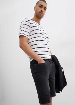 Homme bonprix Shorts|Jeans|Lot de 2 bermudas en jean extensible, regular