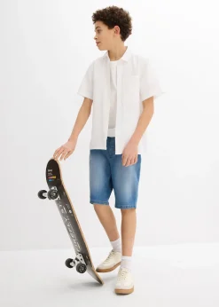 bonprix Lot de 2 bermudas en jean stretch, Regular Fit|Enfant Garçons 9-16 Ans·Lots De 2 Articles Et Plus|Garçons 9-16 Ans·Shorts