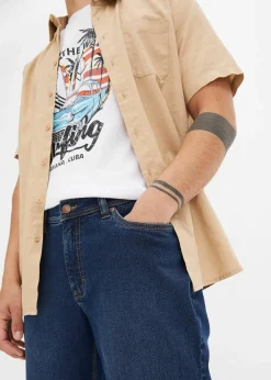 bonprix Lot de 2 bermudas en jean extensible, regular|Homme Shorts|Jeans