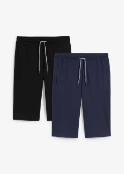 Homme bonprix Pantalons|Shorts|Lot de 2 bermudas en jersey 100% coton