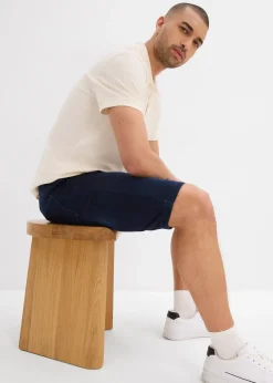 bonprix Lot de 2 bermudas en sweat effet jean, Regular|Homme Shorts|Jeans