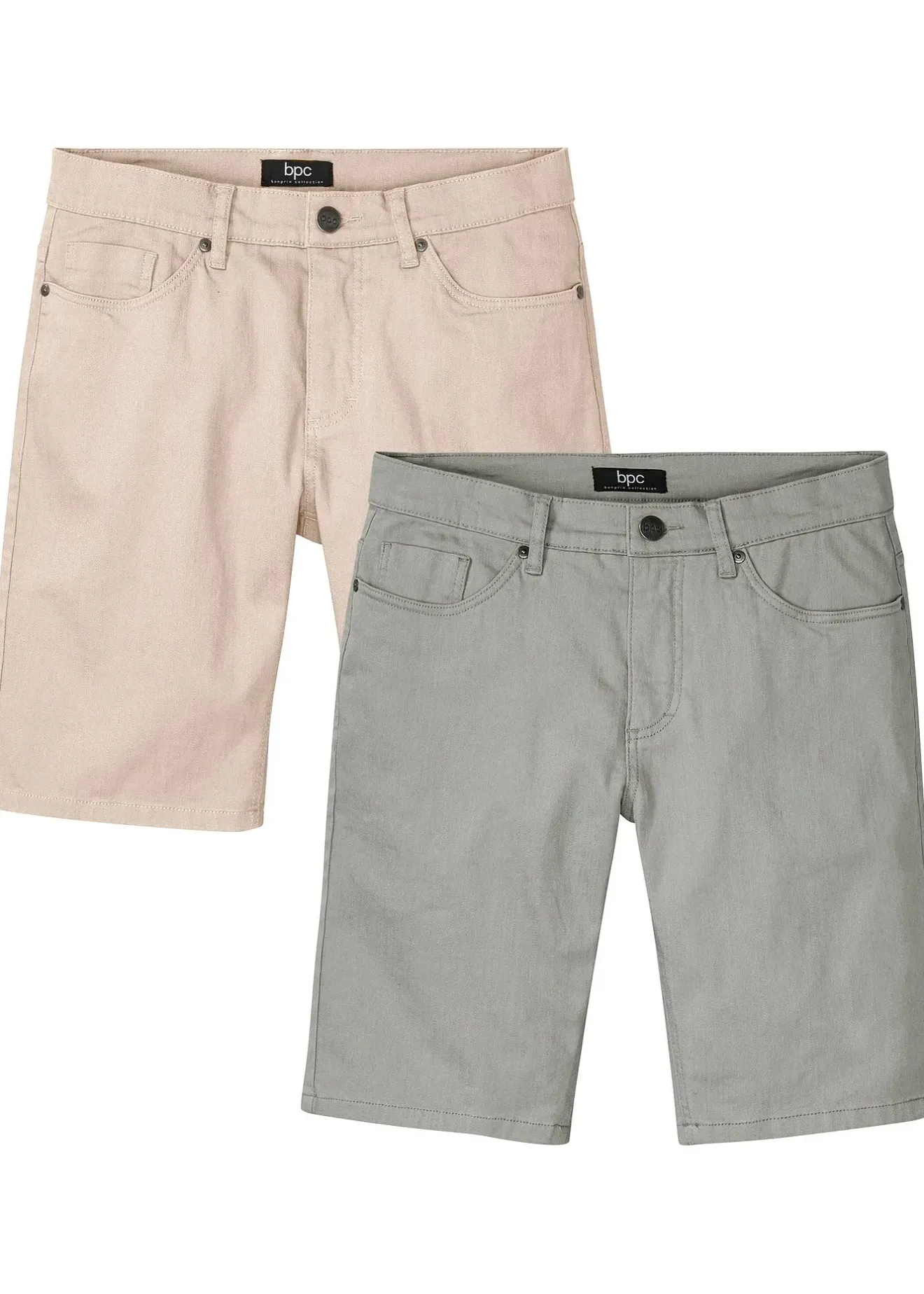 Homme bonprix Shorts|Pantalons|Lot de 2 bermudas extensibles, Regular