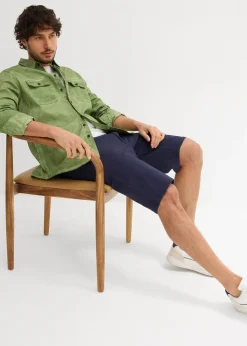 bonprix Lot de 2 bermudas extensibles, Regular|Homme Shorts|Pantalons