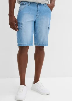 Homme bonprix Shorts|Jeans|Lot de 2 bermudas loose en denim léger 100% coton