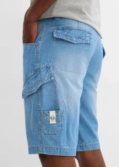 Homme bonprix Shorts|Jeans|Lot de 2 bermudas loose en denim léger 100% coton