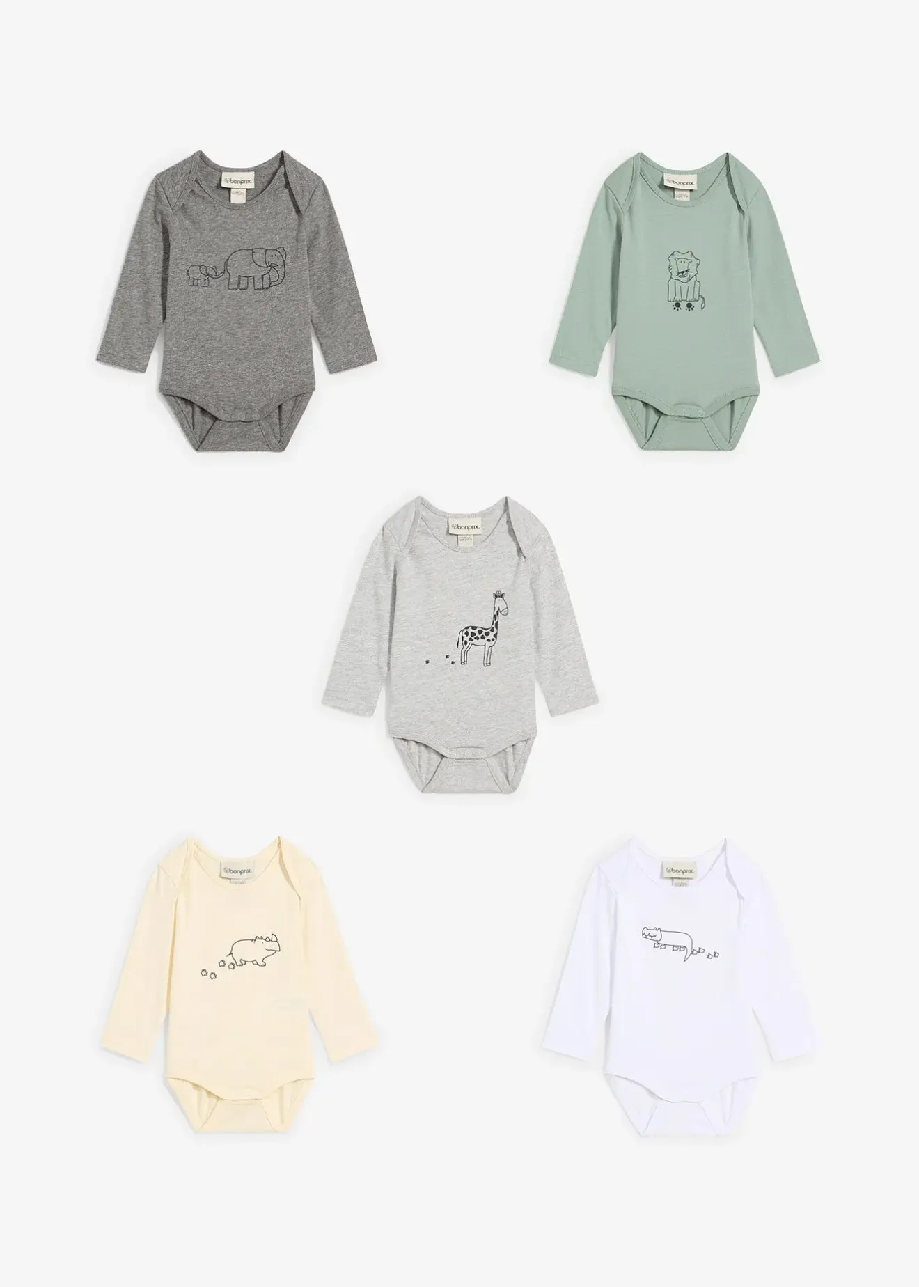 Enfant bonprix Vêtements Enfant|Lot De 2 Articles Et Plus|Lot de 5 bodies bébé manches longues