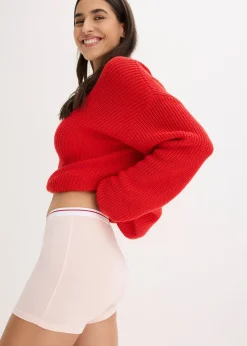 bonprix Lot de 4 boxers coton mi-longs pour femme|Femme Lingerie Coton|Bas